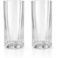 Bavary Mevaz – drinkglazen – Luno – geribbeld – 456 ml – set van 2 – vaatwasmachinebestendig