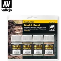 Vallejo val73191 - Pigment Set Mud & Sand Set 4 kleuren
