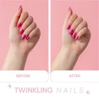 Herome Twinkling Nails Set - Glitter nagellak - feestelijke nagels met een subtiele glitterlak - Cadeau - Nail art stickers - Nagellak stickers