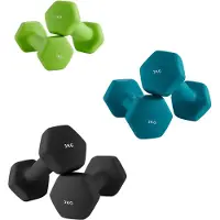Songmics - Dumbells - Dumbells Set - Halterset 3 Paar - 1 kg 2 kg 3 kg - Met Opbergrek - Voor Fitness en Krachttraining