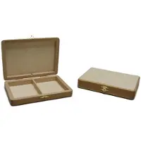 HOT Games houten speelkaarten kist - opbergdoos voor 2 decks kaarten - beuken- en essenhout