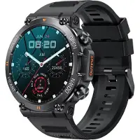 DutchWanted - Indestructible Smartwatch - 47mm - Voor Dames en Heren - Stappenteller - Hartslagmeter - IOS en Android - Zwart