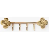 Sissy-Boy Goudkleurige kapstokhaken met bloemen