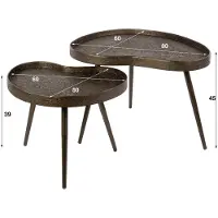 AnLi Style Salontafel Contour niervormig set/2