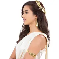 Smiffys Gold Leaf Jewellery Kit Volwassenen Vrouwen Goud Griekse en Romeinse Oudheid Maat One size