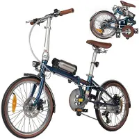 Maxtron Smart20 Elektrische Fiets – 20 Inch Opvouwbare E-bike – 36V 5.2Ah Accu – Actieradius tot 40 km – Shimano 7 Versnellingen – Schijfremmen – Stadsfiets –Inclusief gratis cijferslot– Blauw