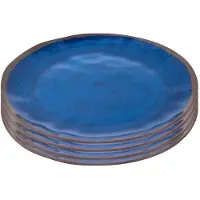 Bo Camp - Ontbijtbord - Halo - 4 Stuks - Melamine - Blauw