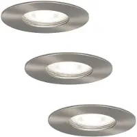 HOFTRONIC™ Set van 3 dimbare LED inbouwspots Bari RVS GU10 5 Watt 6000K IP65 spuitwaterdicht