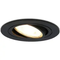 HOFTRONIC™ Miro dimbare LED inbouwspot - Kantelbare spotjes - 2700K - Mat zwart aluminium - 5 Watt - Vervangbare GU10 lichtbron - IP20 voor binnen