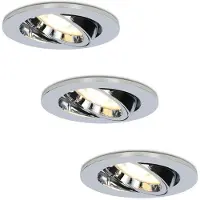 HOFTRONIC™ Set van 3 Maya LED dimbare inbouwspot - Kantelbaar - Warm wit 2700K- incl. 3x GU10 spot - Chroom plafondspot - IP20 voor binnen