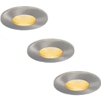 HOFTRONIC™ 3x Vegas LED inbouwspot - 3.8 Watt - Warm wit 2700K - GU10 LED module - Dimbaar - IP44 voor binnen en buiten - RVS
