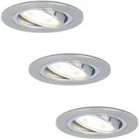 HOFTRONIC™ Set van 3 stuks dimbare LED inbouwspots Chandler met 5 Watt 6000K spot kantelbaar