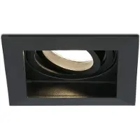 HOFTRONIC™ Durham dimbare LED inbouwspot - Kantelbaar - Vierkant - Verzonken - Zwart - 5W - GU10 - Plafondspots - 2700K warm licht - IP20