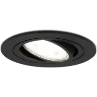 HOFTRONIC™ Miro dimbare LED inbouwspot - Kantelbare spotjes - 6000K - Mat zwart aluminium - 5 Watt - Vervangbare GU10 lichtbron - IP20 voor binnen