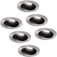 HOFTRONIC™ Set van 6 stuks Dimbare LED inbouwspot Mesa 5 Watt 6400K daglicht wit Kantelbaar