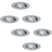 HOFTRONIC™ Set van 6 stuks dimbare LED inbouwspots Jose 5 Watt 6000K spot kantelbaar IP20