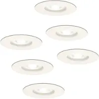 HOFTRONIC™ Set van 6 dimbare LED inbouwspots Bari wit GU10 5 Watt 6000K IP65 spuitwaterdicht