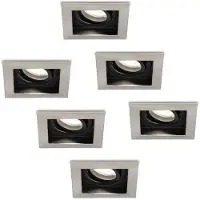 HOFTRONIC™ Set van 6 stuks Dimbare LED inbouwspot Durham 5 Watt 6400K daglicht wit Kantelbaar IP20