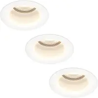 HOFTRONIC™ 3x Mari LED inbouwspot verzonken - 5 Watt - Neutraal wit 4000K - Verwisselbare GU10 - Dimbaar - voor binnen en buiten - Wit