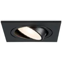 HOFTRONIC™ Dimbare LED inbouwspot Mallorca zwart vierkant - Kantelbaar - 5 Watt - IP20 - 4000K Neutraal wit - GU10 armatuur - spotjes plafond