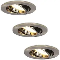 HOFTRONIC™ Set van 3 stuks dimbare LED inbouwspots Lublin met 5 Watt spot kantelbaar