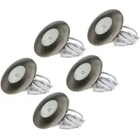 HOFTRONIC™ Set van 5 LED meubel inbouwspots Pavo RVS 3 Watt 2700K 300lm Ultra dun 12 mm