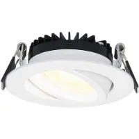 HOFTRONIC™ Dimbare LED inbouwspot Rome - Wit - 6 Watt - Kantelbaar - 2700K warm wit - IP44 - Geringe inbouwdiepte
