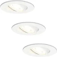 HOFTRONIC™ Set van 3 stuks dimbare LED inbouwspots Pittsburg 5 Watt 4000K spot kantelbaar