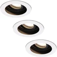 HOFTRONIC™ Set van 3 stuks dimbare LED inbouwspots Laredo 5 Watt 4000K spot kantelbaar IP20