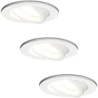 HOFTRONIC™ Set van 3 Dublin LED dimbare inbouwspot - Kantelbaar - Daglicht wit 6000K - incl. GU10 spot - Wit plafondspot - IP20 voor binnen