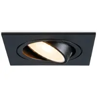 HOFTRONIC™ Dimbare LED inbouwspot Mallorca zwart vierkant - Kantelbaar - 5 Watt - IP20 - 2700K Warm wit - GU10 armatuur - spotjes plafond