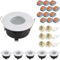 HOFTRONIC™ Set van 6 Raval LED inbouwspots - Spot armatuur - GU10 fitting - IP44 waterdicht - LED inbouwspot badkamer en keuken - Wit