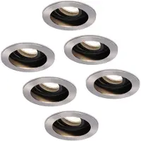 HOFTRONIC™ Set van 6 stuks Dimbare LED inbouwspot Mesa 5 Watt 4000K neutraal wit Kantelbaar