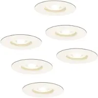 HOFTRONIC™ Set van 6 dimbare LED inbouwspots Bari wit GU10 5 Watt 4000K IP65 spuitwaterdicht