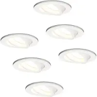 HOFTRONIC™ Set van 6 Dublin LED dimbare inbouwspot - Kantelbaar - Neutraal wit 4000K - incl. 6x GU10 spot - Wit plafondspot - IP20 voor binnen