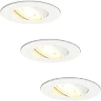 HOFTRONIC™ Set van 3 stuks dimbare LED inbouwspots Pittsburg met 5 Watt spot kantelbaar