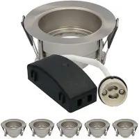 HOFTRONIC™ Set van 6 Rio LED inbouwspots - Verzonken armatuur - GU10 fitting - IP65 waterdicht - LED inbouwspot badkamer en buiten - RVS