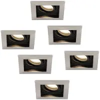 HOFTRONIC™ Set van 6 stuks Dimbare LED inbouwspot Durham 5 Watt 4000K neutraal wit Kantelbaar IP20