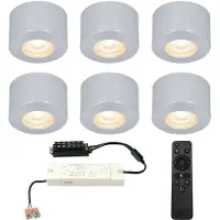 HOFTRONIC™ Complete set 6x3W dimbare LED in/opbouwspots Navarra IP44