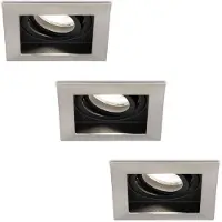HOFTRONIC™ Set van 3 stuks Dimbare LED inbouwspot Durham 5 Watt 6400K daglicht wit Kantelbaar IP20
