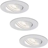 HOFTRONIC™ 3x Pittsburg LED inbouwspot - 3.8 Watt - Daglicht wit 6000K - GU10 LED module - Dimbaar - Downlight - voor binnen - Wit