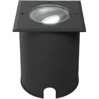 HOFTRONIC™ Cody LED Grondspot Zwart - GU10 4,5 Watt 345 lumen dimbaar - 6500K daglicht wit - Kantelbaar - Overrijdbaar - Vierkant - IP67 waterdicht Grondspot bui