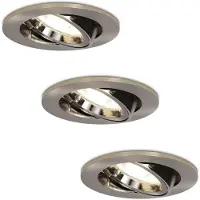 HOFTRONIC™ Set van 3 stuks dimbare LED inbouwspots Lublin met 5 Watt 4000K spot kantelbaar IP20