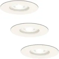 HOFTRONIC™ Set van 3 dimbare LED inbouwspots Bari wit GU10 5 Watt 6000K IP65 spuitwaterdicht