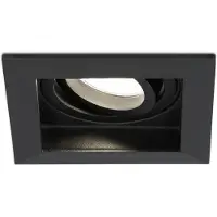 HOFTRONIC™ Durham dimbare LED inbouwspot - Kantelbaar - Vierkant - Verzonken - Zwart - 5W - GU10 - Plafondspots - 4000K neutraal licht - IP20
