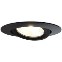 HOFTRONIC™ Lugo LED Inbouwspot - Zwart - Dimbaar - 5 Watt 450 Lumen - 2700K Warm Wit Licht - Kantelbaar - IP65 - Voor Binnen & Buiten