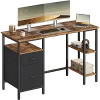 Vasagle - Bureau - Met 3 Opbergvakken - 2 Lades - Modern Design