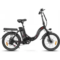 Samebike CY20 Elektrische Fiets – 20" Opvouwbaar, 250W Motor, 36V 12Ah Accu, 80km Bereik, 7-Speed Shimano – Donkerblauw met Korf en Standaard