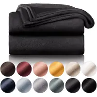 Blumtal - Fleece Deken - Super Zacht Fleece Plaid 130x150 cm - Antraciet