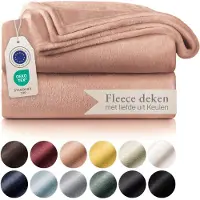 Blumtal - Fleece Deken - Super Zacht Fleece Plaid 130x150 cm - Oud Roze